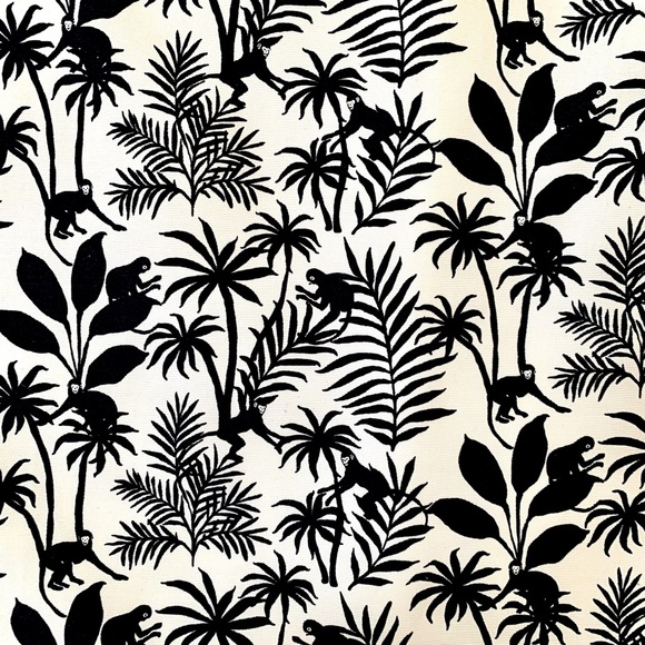 TALBOTS Tropical A-Line Cotton Skirt Black & White - Picture 8 of 8